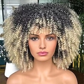cheap Carnival Wigs-Carnival Wig 2026 Blonde Pink Red Afro Afro Curly Short Synthetic Festival Wig Mardi Gras Parade Cosplay Costume Hair for Women