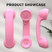 Недорогие Подарки-Ретро-телефонная трубка типа C, проводной приемник для смартфона, классическая телефонная гарнитура с микрофоном, шумоподавлением, Plug and Play для использования в офисе и дома