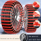 baratos Decoração e proteção de carroçaria automóvel-Correntes antiderrapantes reversíveis 12/24/36 para pneus de carros na neve, sem danificar os pneus, para SUVs, sedãs, vans, off-road, correntes de neve universais de emergência, novo material menos