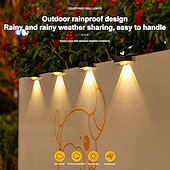 olcso Kültéri falilámpák-4 db napelemes, vízálló kültéri fali lámpa, 1/2/3/4 LED, villakertbe, lépcsőházba, erkélyre, kerítésbe, verandára, dekorációs világításba