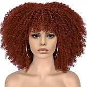 cheap Carnival Wigs-Carnival Wig 2026 Blonde Pink Red Afro Afro Curly Short Synthetic Festival Wig Mardi Gras Parade Cosplay Costume Hair for Women