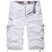 voordelige Klassiek-Voor heren Cargoshorts Korte broek Wandelshorts Zak Effen Comfort Draagbaar Kuitlengte Werk Casual Dagelijks Modieus Streetwear Leger groen Zwart