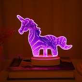 olcso Dekoratív fények-tükör éjszakai fény, alagútfényű tükörfény, végtelen tükör alagútfény, led tükör alagút éjszakai fény hálószobába/buliba/otthoni dekorációhoz