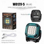 billige Utendørs Vegglamper-Arbeidslampe for alle scener med roterende lyshode med flere posisjoner, sterk magnetisk adsorpsjon, arbeidslampe for gårdsplass, utendørs campinglampe, vedlikeholdslampe.