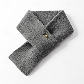 cheap Men' Scarves &amp; Gloves-Men's Rectangle Scarf Outdoor Dailywear Causal Black Brown Scarf Solid Color