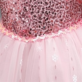 Недорогие Костюмы для девочек-Неделя книги 2026, детское платье для девочек, вечернее платье, платье с коротким рукавом и снежинками, для торжественных мероприятий, выступлений, особых случаев, с пайетками, сетчатое, модное, повседневное, принцесса, макси-платье, вечернее платье, плат