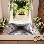 Χαμηλού Κόστους Τελαμότες-3D Οπτική Ψευδαίσθηση Χαλούμι Κίνδυνος Σαλάτας Μη Ολισθηρή Σχέδιο Τρύπας Στροβιλισμού για Είσοδο Αίθουσα Μπάνιο Σκαλοπάτια Εσωτερικού Εξωτερικού Διότιμον Γη Γρήγορη Στεγνή Απορροφητική 20 x 31 ίντσες