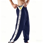 voordelige Joggingbroek-Voor heren Joggingbroeken Broek wegscheuren Broek Trekkoord Zak Elastische taille Kleurenblok Comfort Buitensporten Dagelijks Modieus Casual blauw Zwart / Wit Micro-elastisch