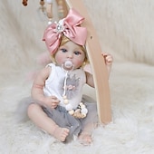economico Bambole Reborn-Bambole Reborn - Bambola Realistica da 22 Pollici Ragazza con Corpo Morbido e Capelli Ricci Biondi Sveglia Bebe Reborn di Silicona Bambole di Vita Reale con Scatola Regalo per Bambini di 3 Anni