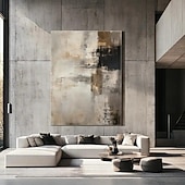 cheap Abstract Paintings-Handmade Oil Painting Canvas Wall Art Decoration Abstract for Home Sofa Background Entrance Hall Decor Stretched Frame Hanging Painting/Rolled Frameless Unstretched Painting