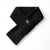cheap Men' Scarves &amp; Gloves-Men's Rectangle Scarf Outdoor Dailywear Causal Black Brown Scarf Solid Color