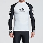 Недорогие Гидрокостюмы и дайвинг -костюмы-Муж. Гидрокостюм для дайвинга Рашгард из 2 частей Купальный костюм Блокировка цвета УФ-защита Легкость Длинный рукав Гидрокостюмы Серфинг Гребля на каное Для погружения с трубкой Зима