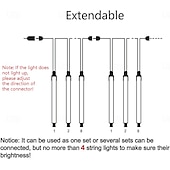 halpa Sähkökäyttöinen-2-in-1 meteoriparven valosarja 30 cm * 16 putkea 384 led-helmeä sisä- ja ulkotiloihin sisäpihalle, puutarhaan, parvekkeelle, kuistille, räystäille, hääjuhla-tunnelmaan, koriste-valosarja matalajännitteiseen turvalliseen pistorasiaan