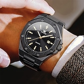 levne Quartz hodinky-OLEVS pánské quartzové hodinky obchodní luminiscenční kalendář vodotěsné dekorativní nerezové hodinky