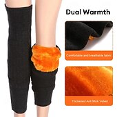 ieftine incalzire racire-Genunchiere termice de iarnă din cașmir pentru genunchiere pentru femei și bărbați, genunchiere din lână pentru dureri articulare, tendinită, artrită, genunchiere pentru artrită reumatică, genunchiere