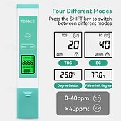 cheap Household Appliances-Digital Water Quality Tester Pen 3-in-1 Professional Tds Water Tester Pen Measures Tds Levels Conductivity And Temperature Suitable For Drinking Water Hydroponics Aquariums And Swimming Pools
