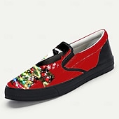 Недорогие Мужские рождественские туфли-Мужские кроссовки с изображением елки, напечатанные на 3D-принтере — праздничные и веселые, идеально подходят для праздничных встреч, семейных торжеств и рождественских вечеринок.