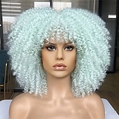cheap Carnival Wigs-Carnival Wig 2026 Blonde Pink Red Afro Afro Curly Short Synthetic Festival Wig Mardi Gras Parade Cosplay Costume Hair for Women
