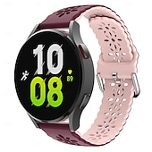 זול להקות שעונים של סמסונג-צפו בנד ל Samsung Galaxy Watch 7/6/5/4 40/44mm, Watch 6 Classic 43/47mm, Watch 4 Classic 42/46mm סיליקוןריצה תַחֲלִיף רצועה מתכוונן אבזם מודרני מודפס פרחוני צמיד