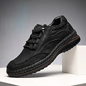 economico Scarpe Casual con Lacci-scarpe stringate da uomo in similpelle marrone: eleganti e classiche, ideali per il lavoro, per l'abbigliamento casual da lavoro e per tutti i giorni