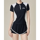 זול טנקיני וביקיני לגלישה-בגדי ריקוד נשים מגן מפריחה מכנסי שורט בגדי ים בגדי ים בגדי ים שחור אפור UPF 50+ בקרת בטן גלישה שייט בקאנו שנרקול קיץ