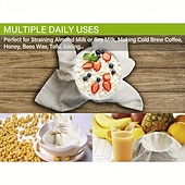 voordelige Keukengerei &amp; Gadgets-2/4/6 stuks kaasdoek om te zeven, 20x20 inch klasse 100 voorgesneden ongebleekte mousseline doek met randen, herbruikbaar voor yoghurt, sap, koken en kalkoen