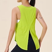 cheap Women's Shirt-Women's Solid Colored Tank Top Workout Tops Loose Fit Elastic Sweat-Wicking Breathable Tennis Pickleball Yoga Crew Neck Top White Black Pink Tennis Clothing