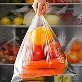 cheap Kitchen Utensils &amp; Gadgets-2 Rolls / 400pcs Large Clear Disposable Food Storage Bags – Perfect for Supermarkets &amp; Convenience Stores