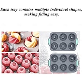 levne Formy na dorty-Forma na ledový věnec, vánoční forma na ledový věnec, vánoční silikonové formičky/tácky na kostky ledu ve tvaru vánočních kostek, 6dírková silikonová forma vhodná na kostky ledu, dorty, mýdlo,