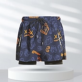 Χαμηλού Κόστους Μαγιό και σορτς για σέρφινγκ-Ανδρικά Σορτς παραλίας Σορτσάκια Κολύμβησης Μαγιό Βερμούδα Μονόχρωμο Εκτυπωμένο 2 σε 1 Με επένδυση συμπίεσης Γρήγορο Στέγνωμα Μαγιό Παντελόνια Φούστες Σέρφινγκ Κανό Ψαροντούφεκο Καλοκαίρι