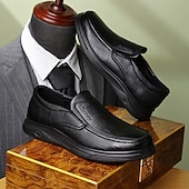 halpa Miesten loaferit ja nauhattomat kengät-Miesten ruskeat keinonahkaiset talvikengät, lämpimät ja mukavat, fleecevuori lisälämpöä varten, täydelliset talvipäiviin ja rentoon ulkoiluun