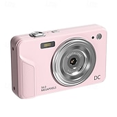 olcso Fényképezőgép és fénykép-digitális fényképezőgép 56mp-es fényképezőgépek fotózáshoz, célozd meg és lőj digitális fényképezőgép autofókusszal, dupla kamerás vakuval, 16x zoommal, rázkódásmentesítéssel, 128 GB-os kártyával,