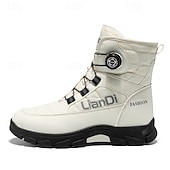 abordables Bottes d'hiver et de neige-Bottes de neige blanches pour hommes – confortables et élégantes, idéales pour la randonnée hivernale, les sports de plein air et les conditions de froid extrême.