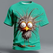  Per uomo Uccello Scontroso Maglietta Manica Corta maglietta Stampa 3D Girocollo Camicia Esagerato Designer Feste Ferie Blu Nero Giallo Estate Primavera Abbigliamento S M L XL XXL XXXL