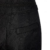 זול תחתונים-נסיך ערפדים רטרו\וינטאג' פאנק &amp; גותיות ימי הביניים רנסנס סטימפונק מִכְנָסַיִים מכנסיים מותן גבוה בגדי ריקוד גברים סרוג תחפושות וינטאג קוספליי ארוך מכנסיים האלווין (ליל כל הקדושים)