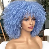 cheap Carnival Wigs-Carnival Wig 2026 Blonde Pink Red Afro Afro Curly Short Synthetic Festival Wig Mardi Gras Parade Cosplay Costume Hair for Women