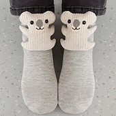 Недорогие домашние носки-Носки с 3D-животными, забавные носки с животными, связанные крючком вручную, зимние хлопковые носки, веселье &amp;очаровательные рождественские подарки для девочек &amp; женщины