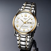 halpa Kvartsikellot-Edistynyt Miesten Rannekello Muodikas Miesten Kvartsikello Päivämäärä Kalenteri Hohtava Näyttö Vedenkestävä Paras Valentine's Day Lahjavaihtoehto Miehille