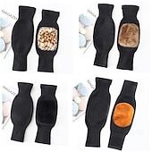 ieftine incalzire racire-Genunchiere termice de iarnă din cașmir pentru genunchiere pentru femei și bărbați, genunchiere din lână pentru dureri articulare, tendinită, artrită, genunchiere pentru artrită reumatică, genunchiere