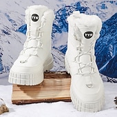 preiswerte Winter- und Schneestiefel-Schwarze, wasserdichte Herren-Winterstiefel mit Fellfutter und griffiger Sohle – strapazierfähiges und isoliertes Schuhwerk für Schnee, Wanderungen und Winterabenteuer