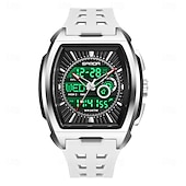 baratos Relógios Quartz-Relógio Esportivo Quartz de Duplo Display SANDA 5118 Moda À Prova D'Água Multi Funcional Luminosa Cronógrafo Calendário Relógio Masculino