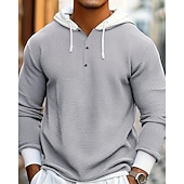 voordelige basic hoodies voor heren-Voor heren Trui met capuchon Stoppen Grijs Capuchon Kleurenblok Zak Kleurenblok Sport &amp; Outdoor Casual Dagelijks 3D-afdrukken Streetwear Sportkleding Casual Herfst Winter Kleding Hoodies Sweatshirts