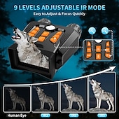 Недорогие Приборы измерения уровня-Бинокль 1080p, инфракрасный прибор ночного видения, 5-кратный зум, работающий днем и ночью, может снимать фото и видео с цифровым зумом, подходит для путешествий на открытом воздухе и ночного видения