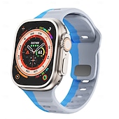 cheap Apple Watch Bands-Sport Band Sport Loop Compatible with Apple Watch band 38mm 40mm 41mm 42mm 44mm 45mm 49mm Multilayer Two Tone Luxury Silicone Strap Replacement Wristband for iwatch Ultra 3 2 Series 11 10 9 8 7 SE 6