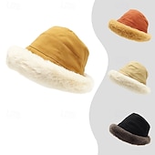  Női Kalap Halász sapka Szélbiztos Meleg Hétköznapi Hétvége Báránybunda Tiszta szín