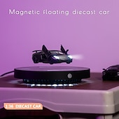 economico Novità-Auto Nera a Levitazione Magnetica con Base Circolare Luminosa e Stellata con Effetto di Illuminazione LED Reale a Risparmio Energetico Controllato da Interruttore Rotazione Libera nell'Aria Regalo di