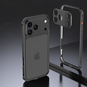 זול נרתיקים לאייפון-טלפון מגן עבור iPhone 17 Pro Max מסגרת באמפר אולטרה דק תבנית גאומטרית מתכת