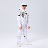 cheap Profession &amp; Uniform Costumes-Fancy Costume Jumpsuit Uniform Astronaut Cosplay Costume Kid's Boys' Halloween Carnival Party Performance Dress Up