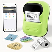 Недорогие Сканеры и принтеры-Машина для изготовления этикеток p5 с лентой, небольшой термопринтер для наклеек, портативный Bluetooth