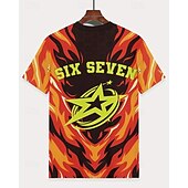preiswerte Jungen 3D Lustiger Humor-Unisex Jungen 3D Grafik Lustiger Slang 67 T-Shirt Kurzarm 3D-Druck Sommer Frühling Sport Mode Streetwear Kinder 4-12 Jahre Rundhalsausschnitt Outdoor Lässig Täglich Normale Passform